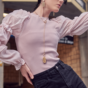 Element Gold Long Pendant Necklace