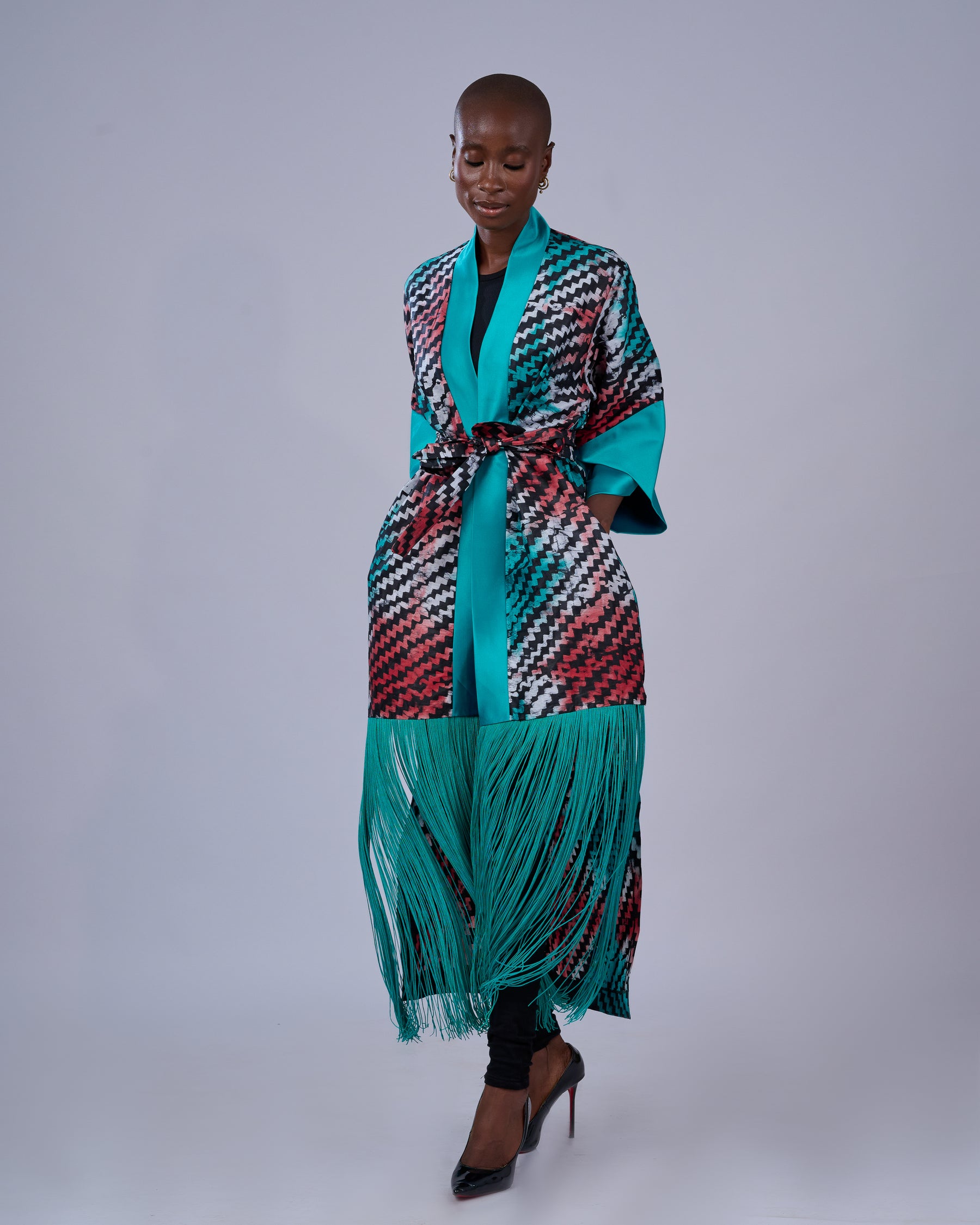 DZIFA FRINGE KIMONO