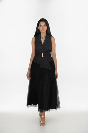Black On Black Skirt Set - Bold & Classic