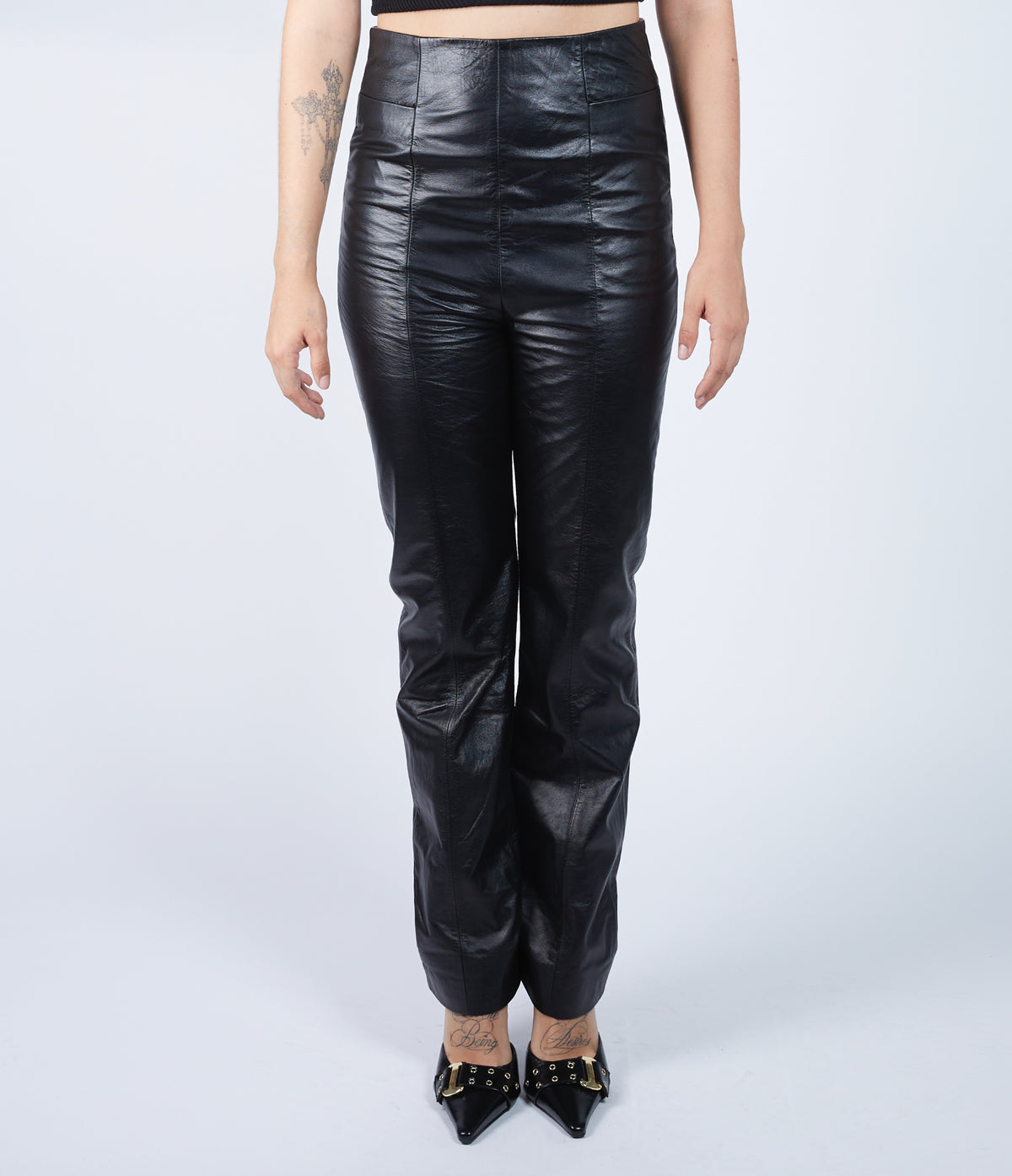 Faux Leather High Waisted Pants