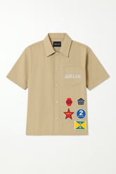 Khaki Logo Patch Cargo Shirt