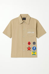 Khaki Logo Patch Cargo Shirt