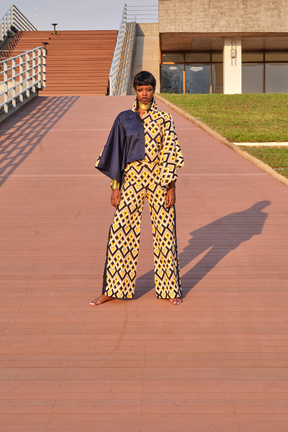 The Diamond Kimono Shirt & Wide-leg Trouser Co-ord