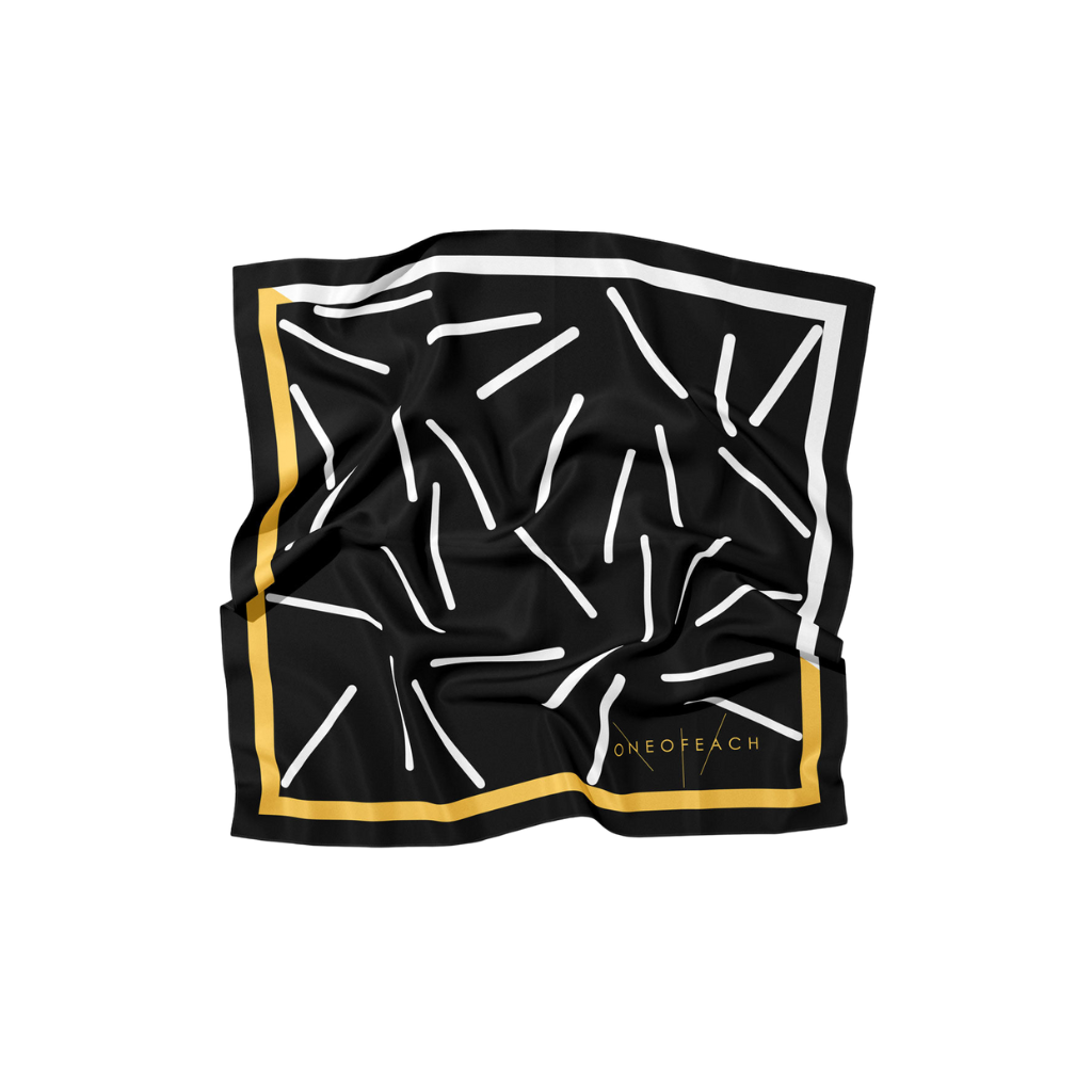 ONEOFEACH Signature Print Scarf | Black