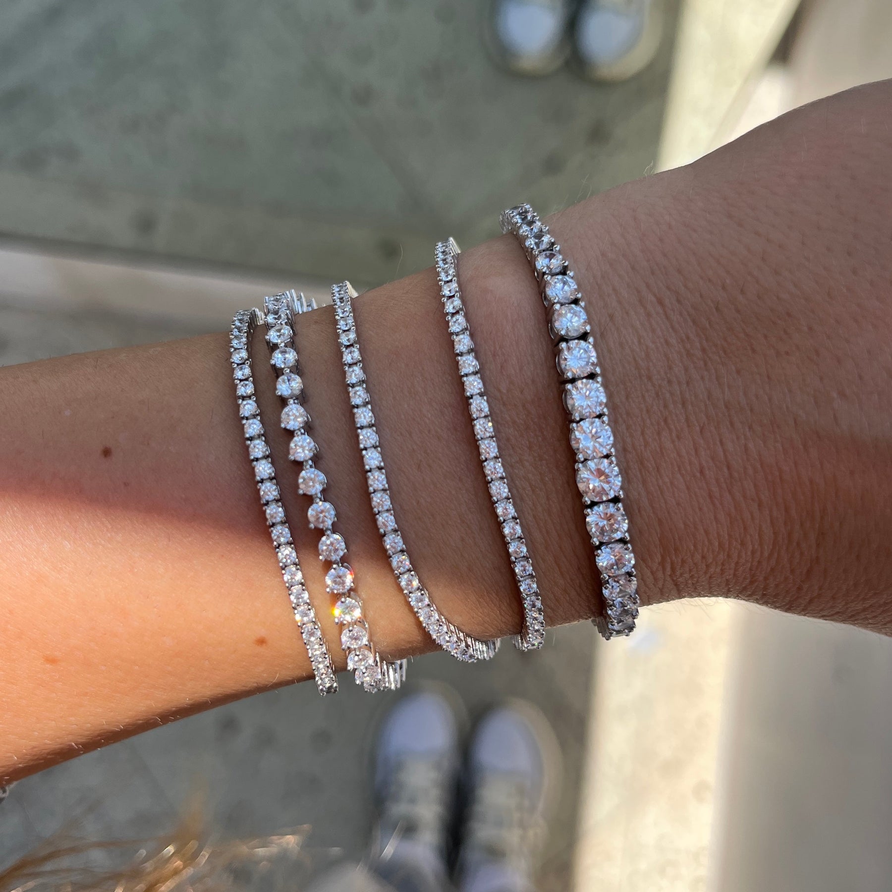 THE “JAIMIE” 4 PRONG GRADUATED TENNIS BRACELET