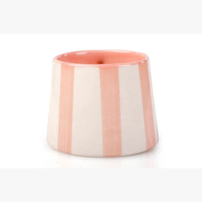 Ceramic Striped  Coffee cup , Pink , Green , Dark Blue , Aqua - 220ml (Set of 2)