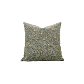 Handmade Indian Block Print Farmhouse Decor Pure Linen Pillow Cover- Kamal Dutta