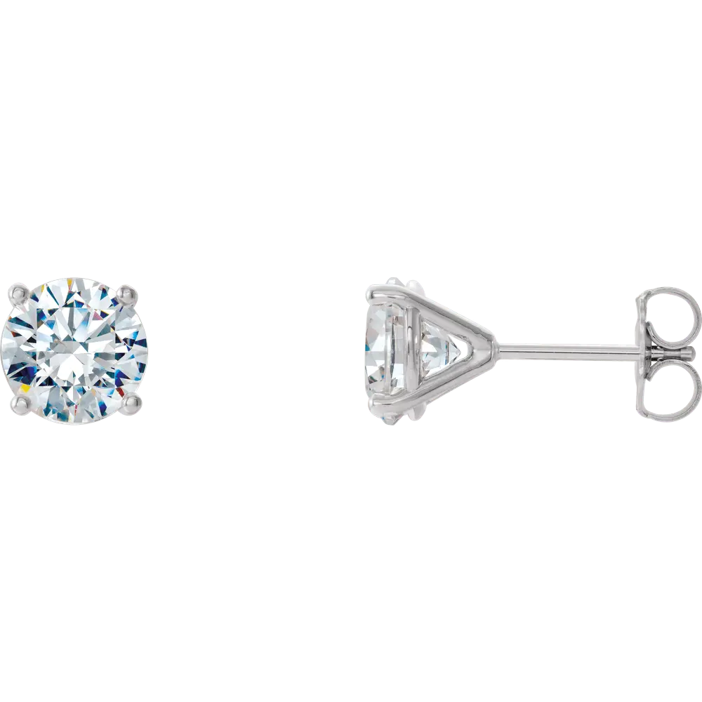 1 CT Lab-Grown Diamond 4-Prong Stud Earrings in 14K Gold