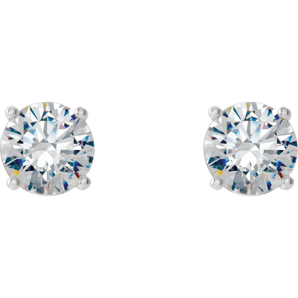 1 CT Lab-Grown Diamond 4-Prong Stud Earrings in 14K Gold