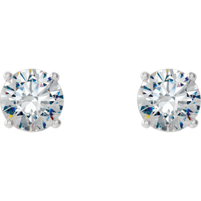 1 CT Lab-Grown Diamond 4-Prong Stud Earrings in 14K Gold