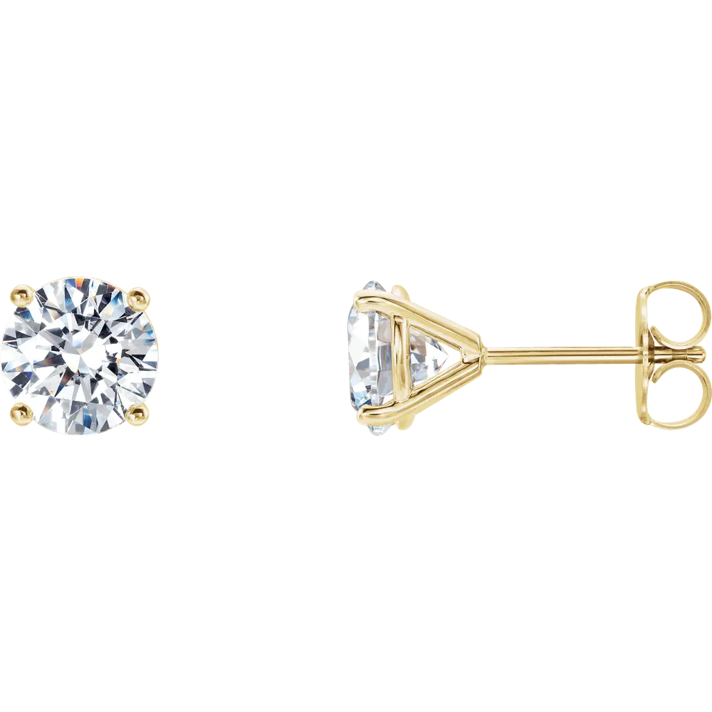 1 1/2 CT Lab-Grown Diamond 4-Prong Stud Earrings in 14K Gold