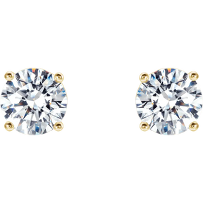 1 1/2 CT Lab-Grown Diamond 4-Prong Stud Earrings in 14K Gold