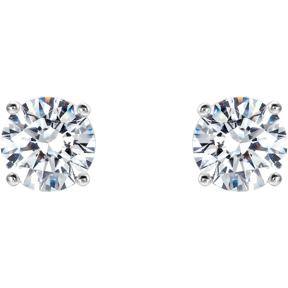 1 1/2 CT Lab-Grown Diamond 4-Prong Stud Earrings in 14K Gold