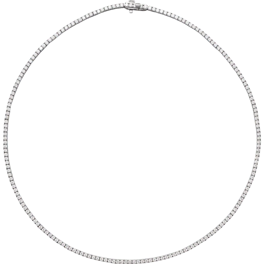 5 7/8 CT Lab-Grown Diamond Line 16" Necklace in 14K Gold
