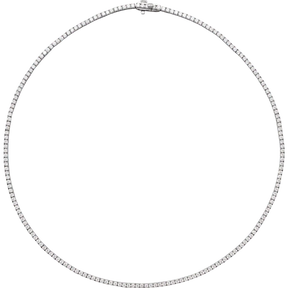 5 7/8 CT Lab-Grown Diamond Line 16" Necklace in 14K Gold