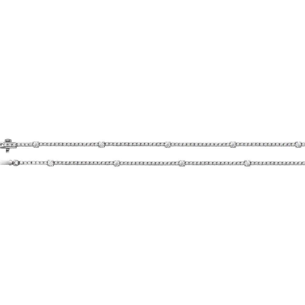 14K Gold 4 CTW Lab-Grown Diamond Line 16" Necklace