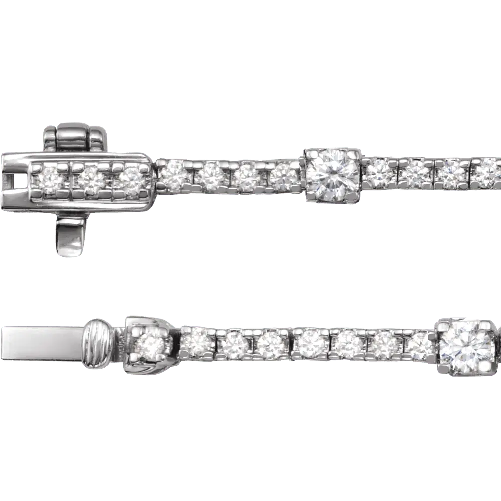 14K Gold 4 CTW Lab-Grown Diamond Line 16" Necklace