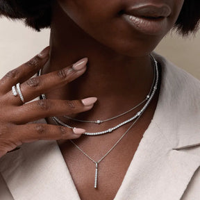 14K Gold 4 CTW Lab-Grown Diamond Line 16" Necklace