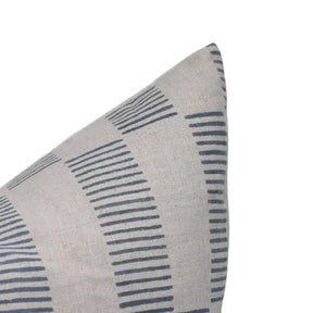 Natural Hand Made Block-carved Design Printed Pure Linen Pillow Cover - Zig Zag