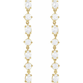 1 1/5 CT Lab-Grown Diamond Dangle Earrings in 14K Gold