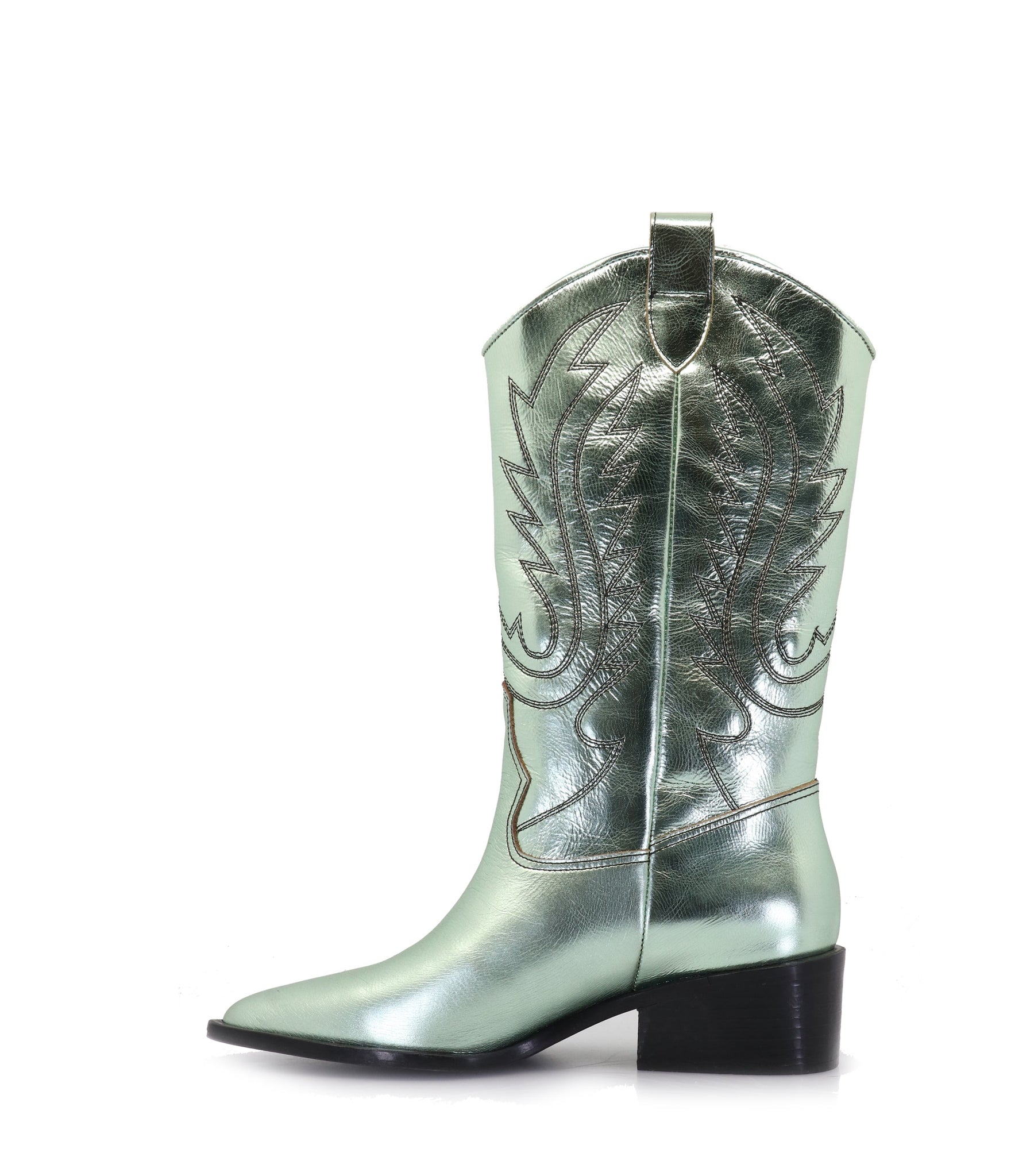 Shimmering Green Texan Boots Mest