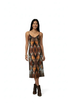 Metal Helix Slip Dress