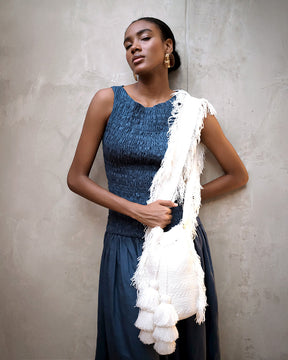 Mochila Wayuu Kamsa Pearl Fringe