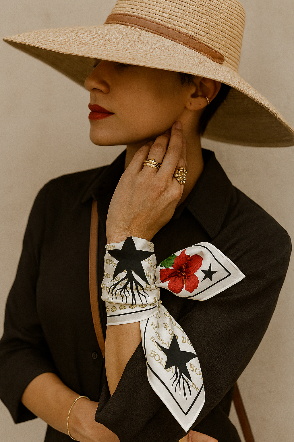 African Diaspora Return to Bloom 100% Silk Scarf