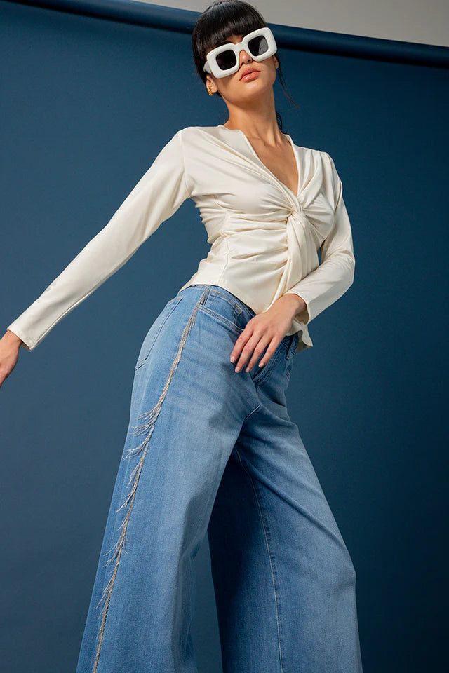 Bone Tie-Front Top