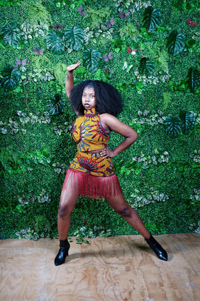 Aka Customisable Ankara Dancing Outfit (Two-Piece Set)