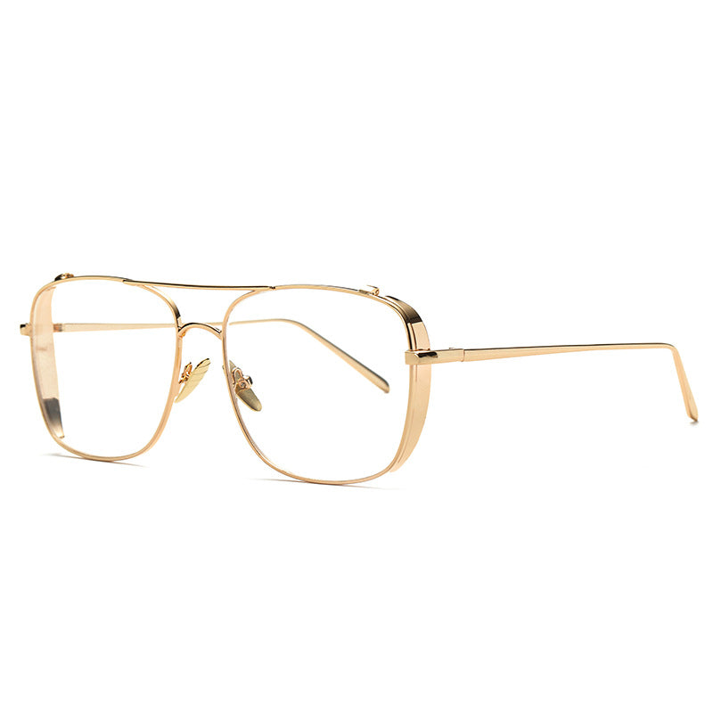 Round Big Frame Sunglasses - Clear
