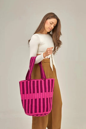 Tecla Pink Wayuu XL Tote Bag
