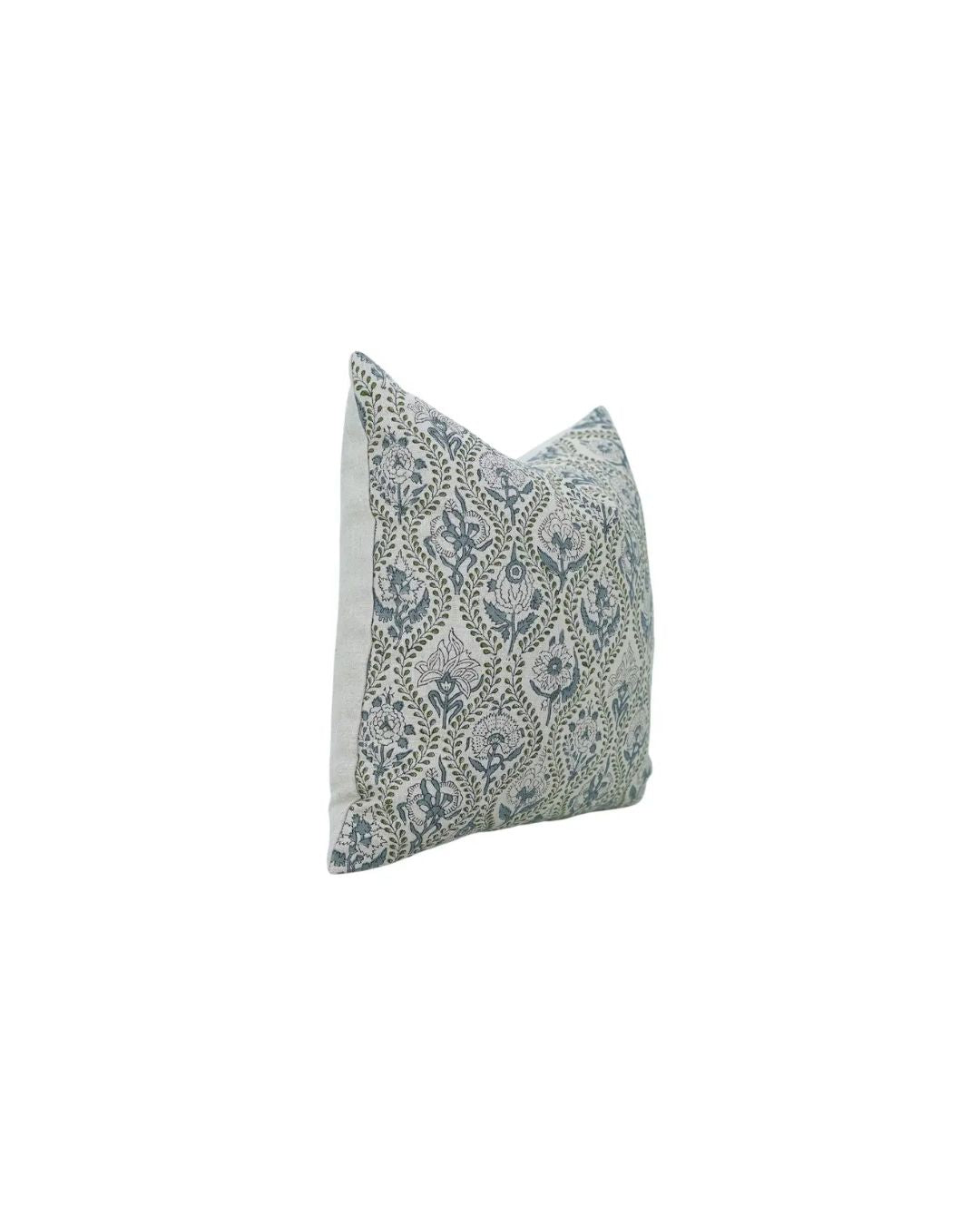 Decorative Handmade Beautiful Block Printed Pure Linen Pillow Cover- Amarbel
