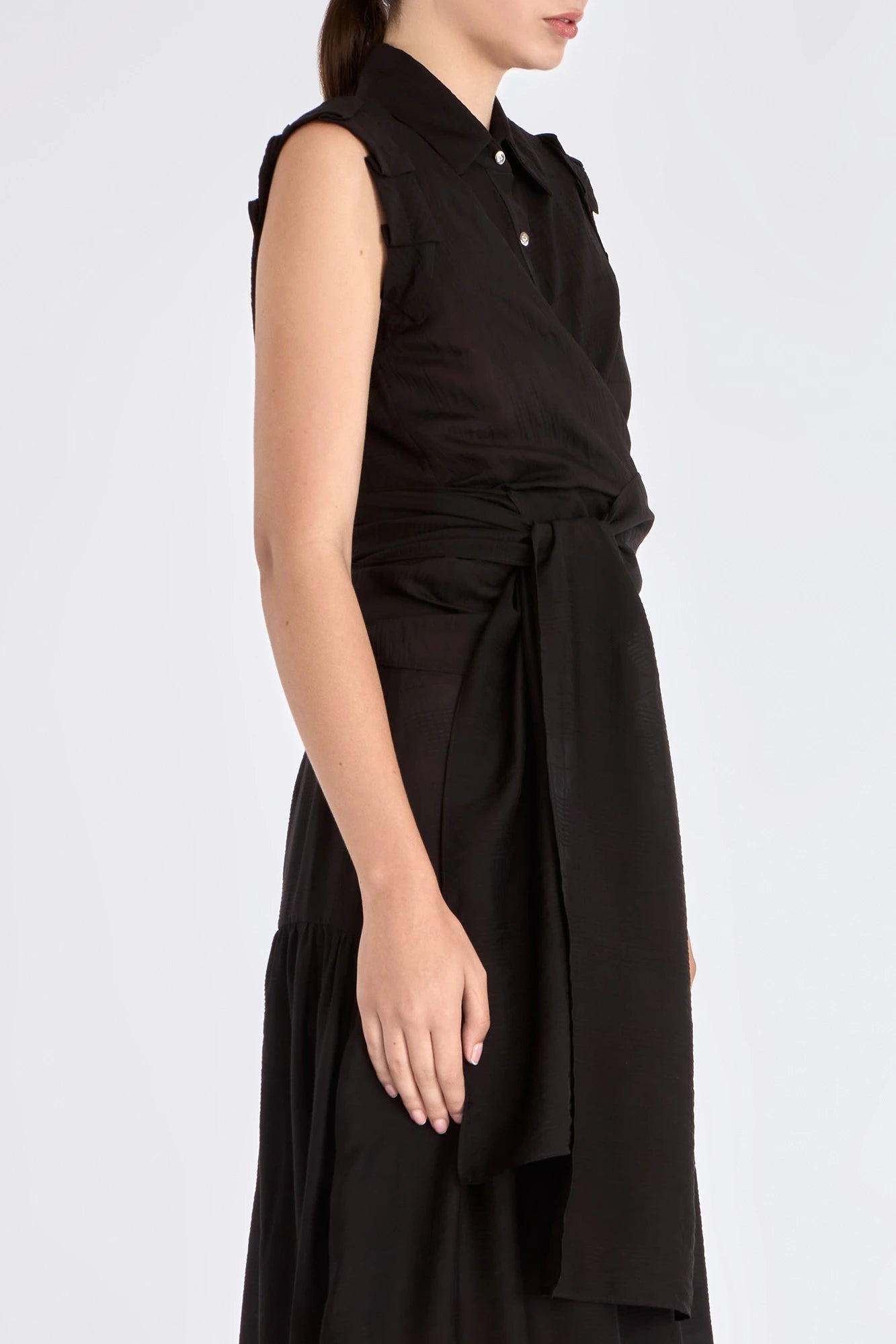 Harlow Wrap Blouse | Black