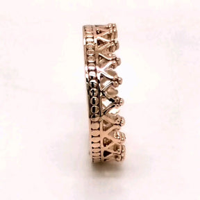 9ct Yellow Gold Crown Stack Ring
