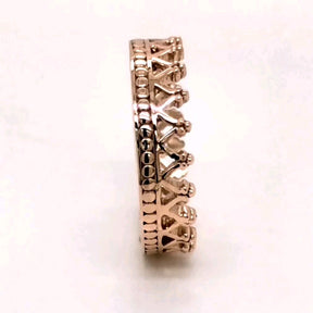 9ct Yellow Gold Crown Stack Ring