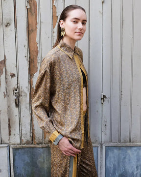 Paisley Motif Long Sleeve Shirt