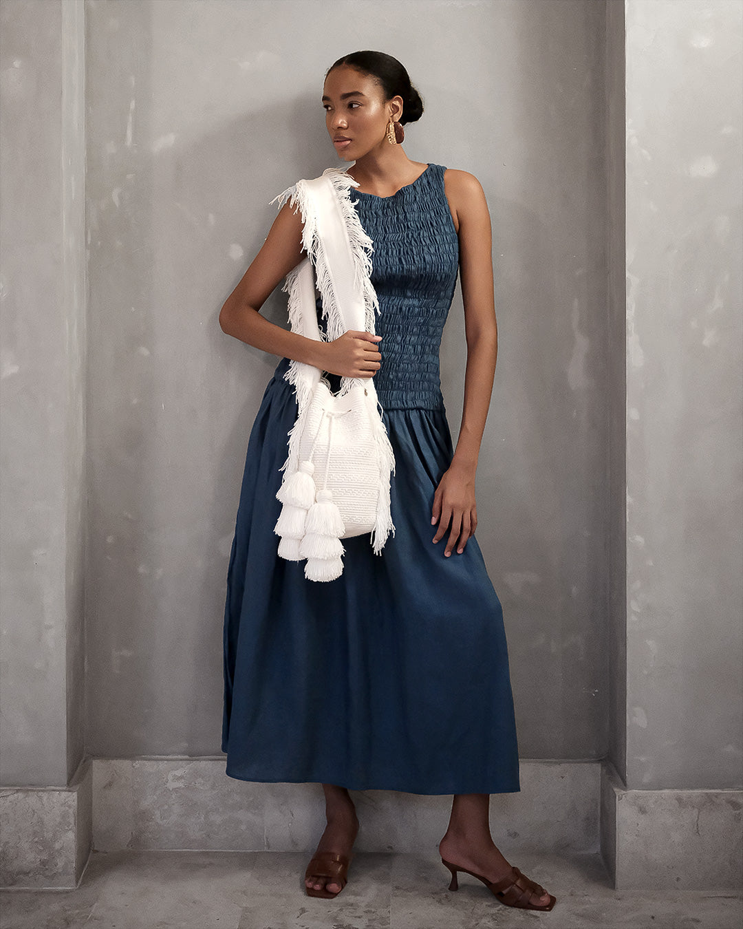 Mochila Wayuu Kamsa Pearl Fringe