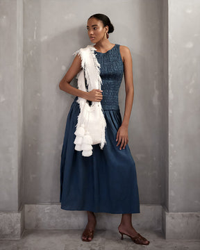 Mochila Wayuu Kamsa Pearl Fringe