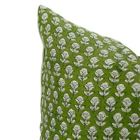 Floral Hand Made Unique Block Print Boho Pure Linen Pillow Cover- Tarangini