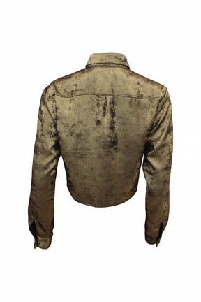Burnt Gold Cropped Shirt