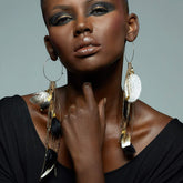 Amun Divine Gold Feather Earrings
