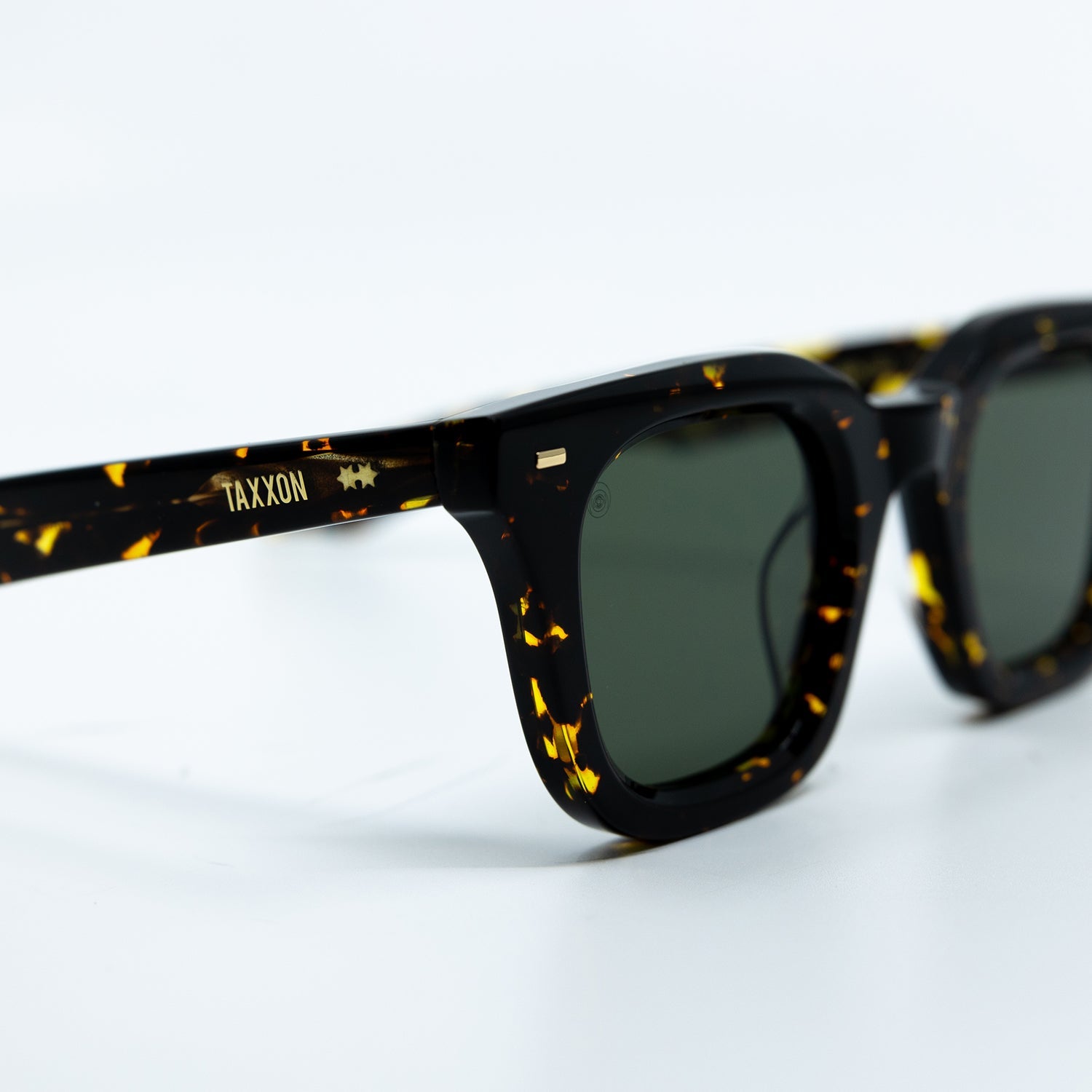 Zid Sunglasses with Tortoise Frame & Green Lens
