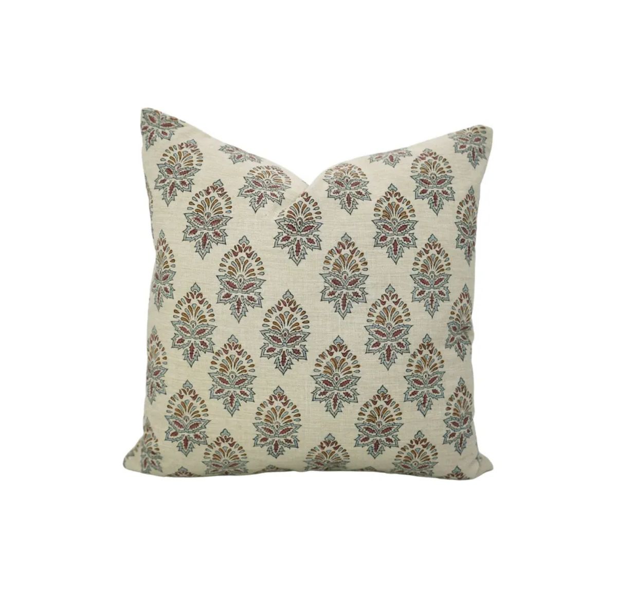 Handcraft Block Print Linen Blend Cushion Cover - Samrat