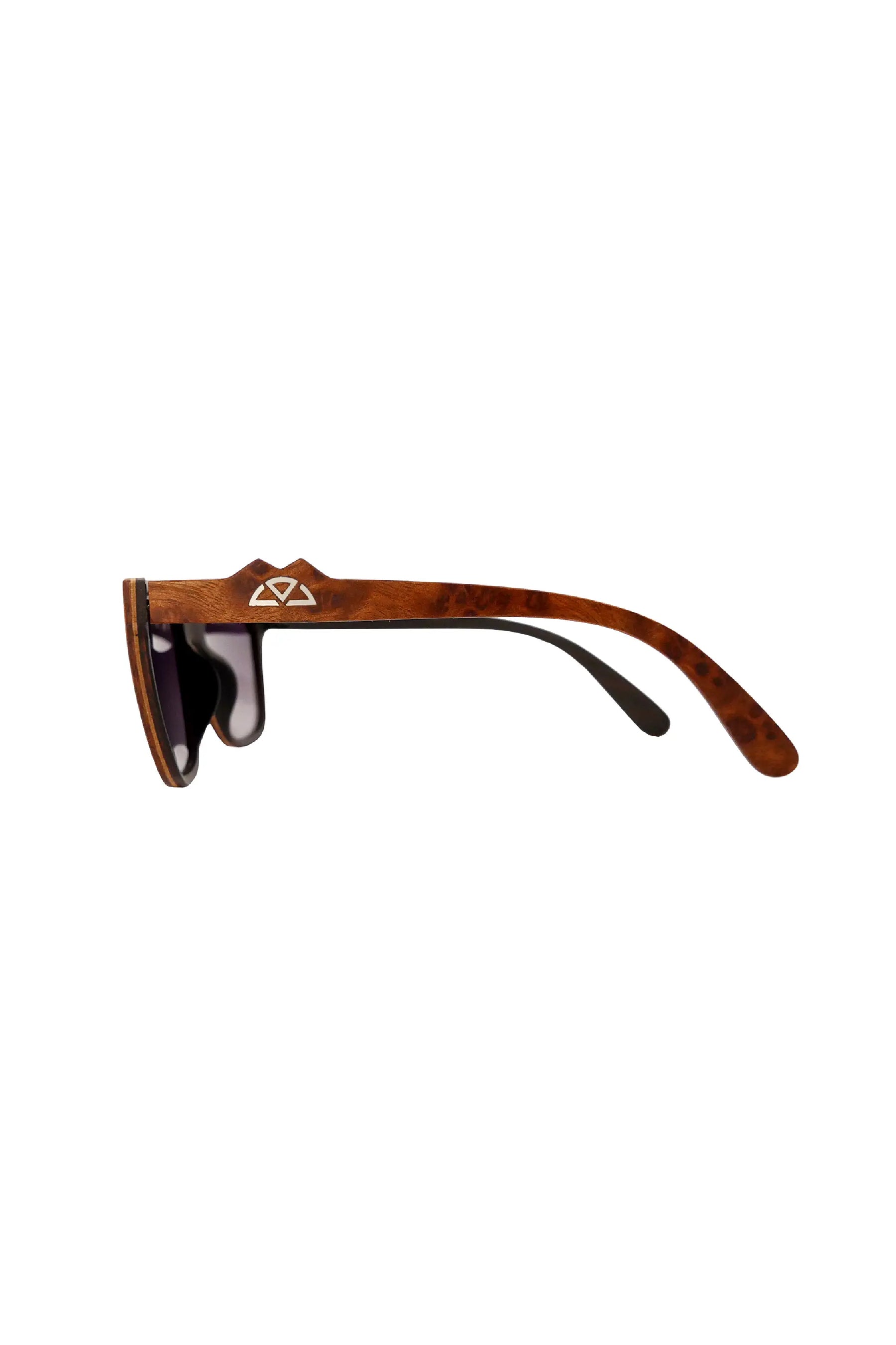 Rectangle Canelo Wood Sunglasses - INTI