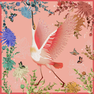 spoonbill heron handkerchief