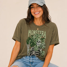 Monstera Skeleton Botanical Graphic Tee