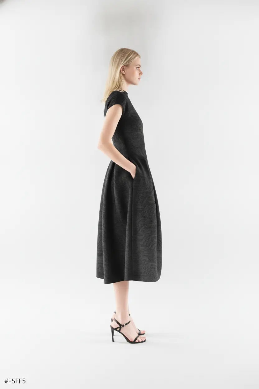 Conwave Knit Drop Waist Midi Dress
