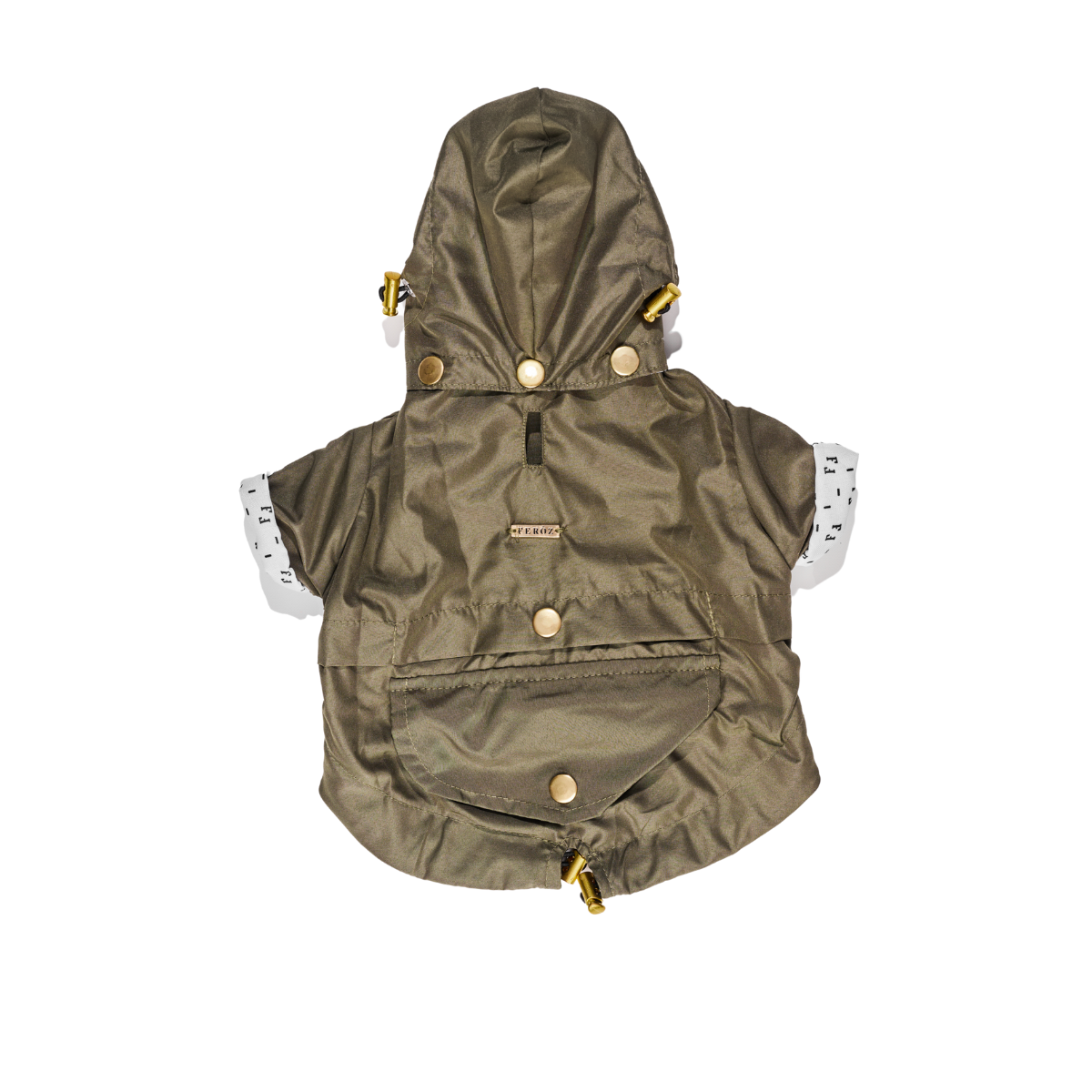 Military Green Dog Raincoat