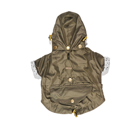 Military Green Dog Raincoat